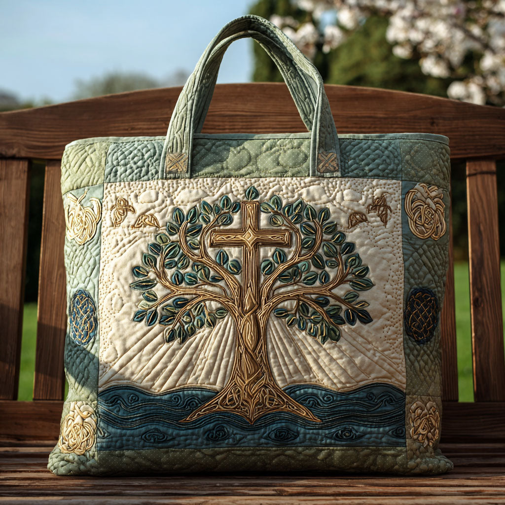 Cross of Wisdom Quilted Tote Bag Great Tote Bags Best Stocking Stuffers For Men