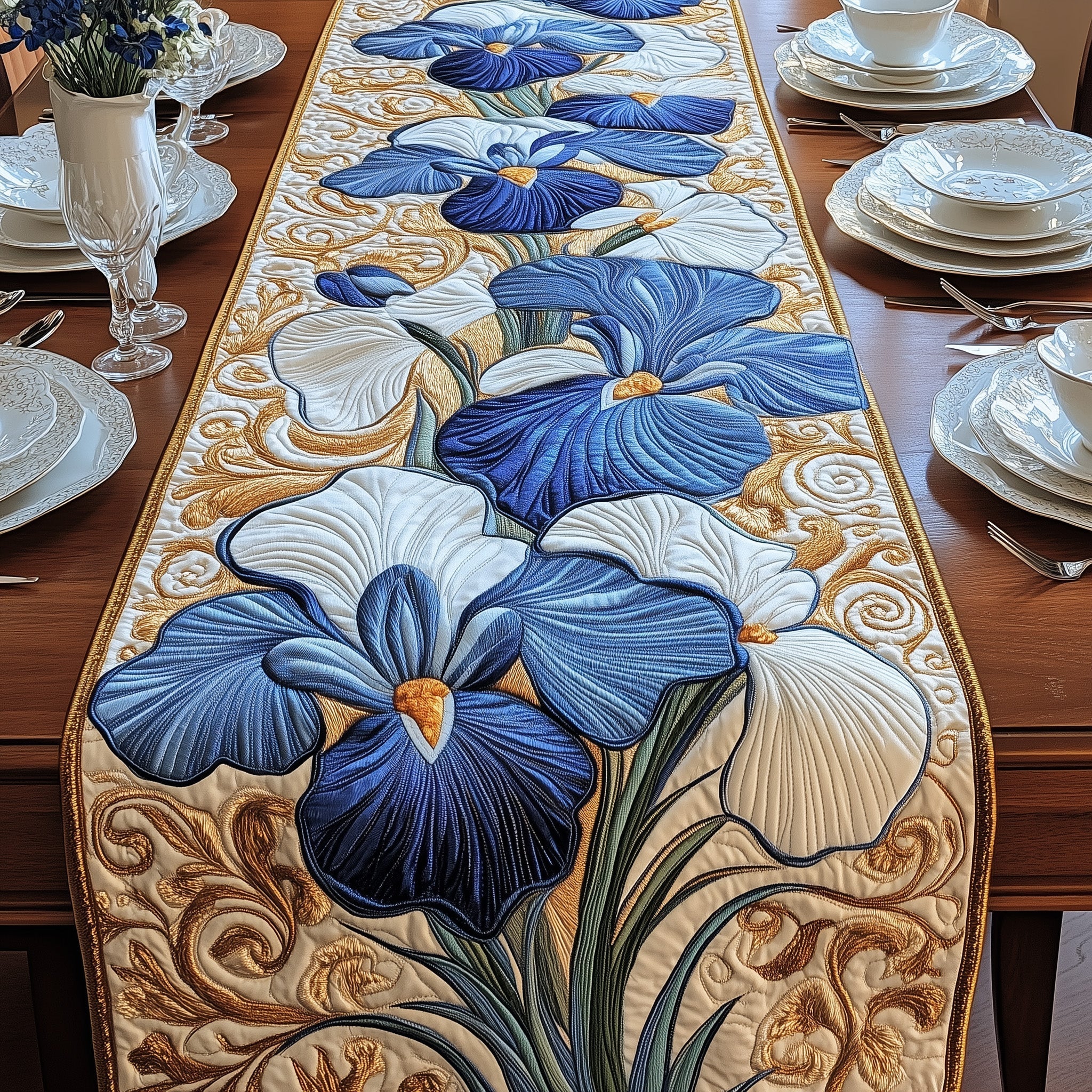 Crown Jewel of Spring Quilted Table Runner Unusual Table Runners Last Minute Gifts For Mom