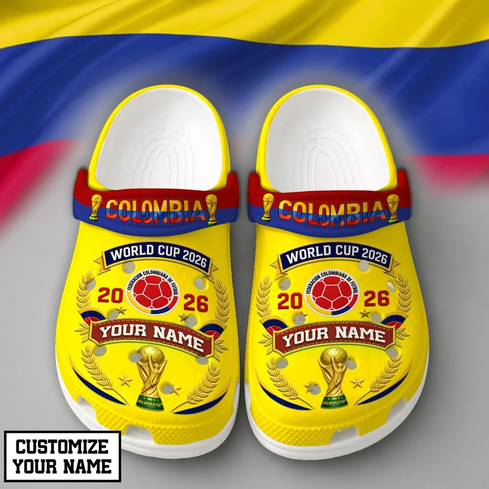 Customized Colombia 2026 FIFA World Cup Clogs Colombia World Cup 2026 Merch Gift Idea