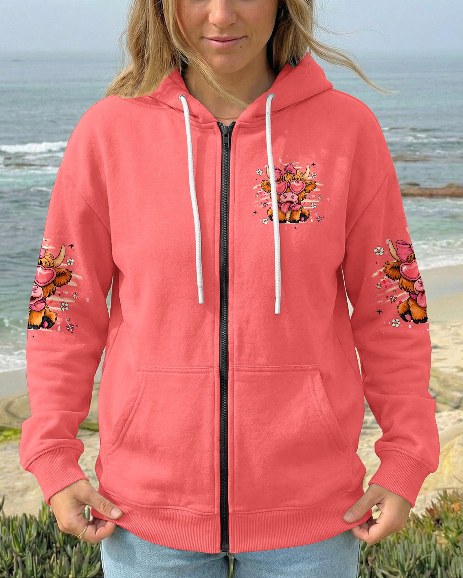 Cute Cow Apparently I Have An Attitude Zipper Hoodie Fun And Bold Pullover Gift For Cow Lovers