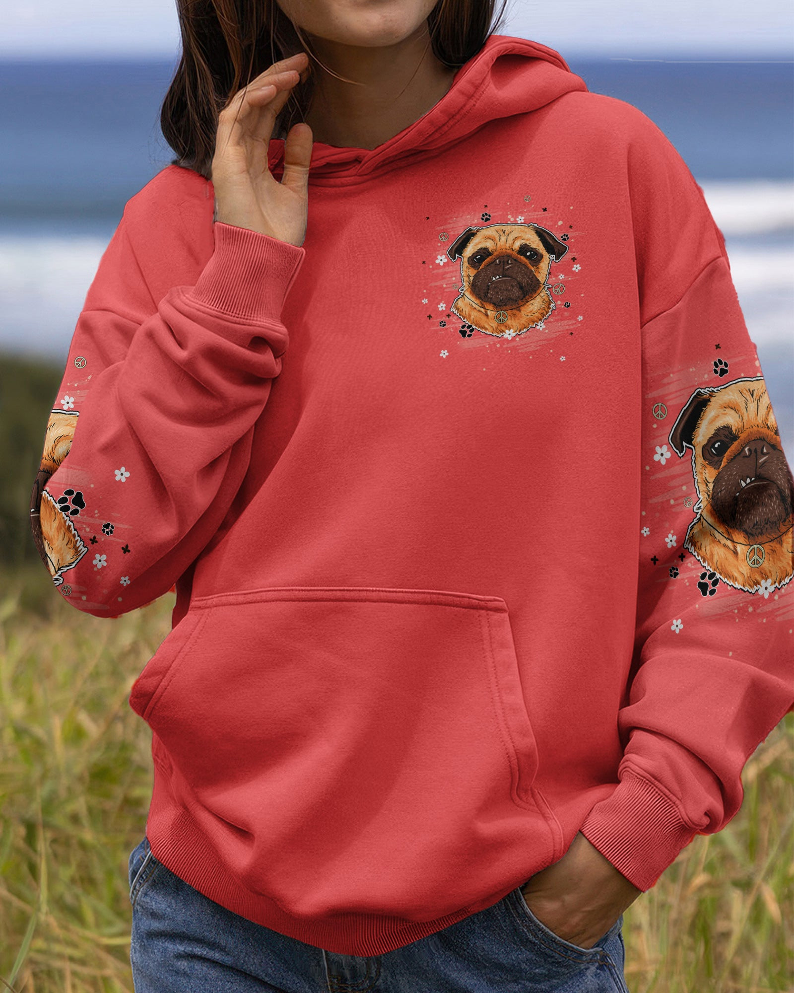 Cute Pug Apparently I Have An Attitude Hoodie Funny Pug Dog Pullover Gift For Pet Lover - Image 2