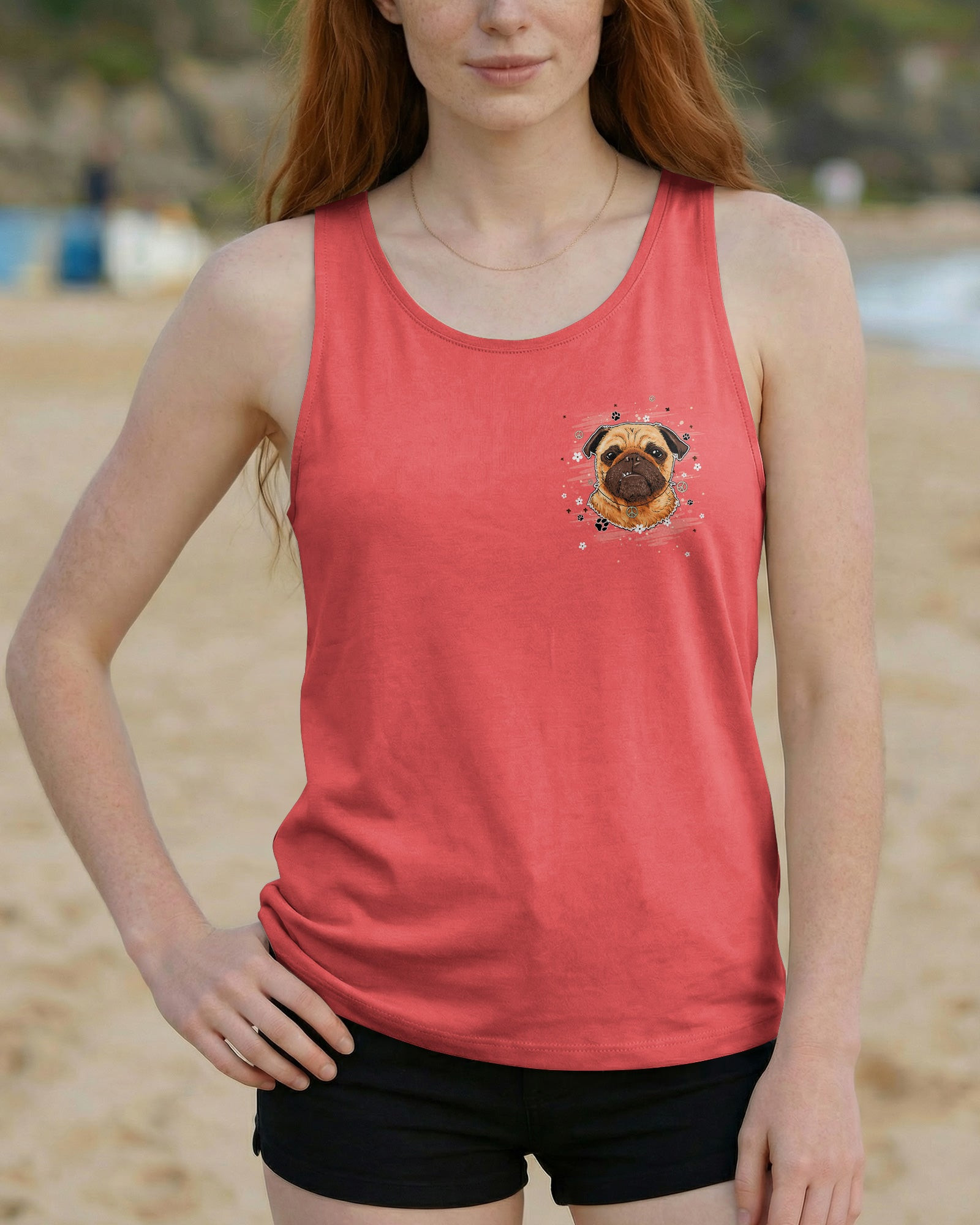 Cute Pug Apparently I Have An Attitude Tank Top Funny Pug Dog Clothing Gift For Dog Lover - Image 2