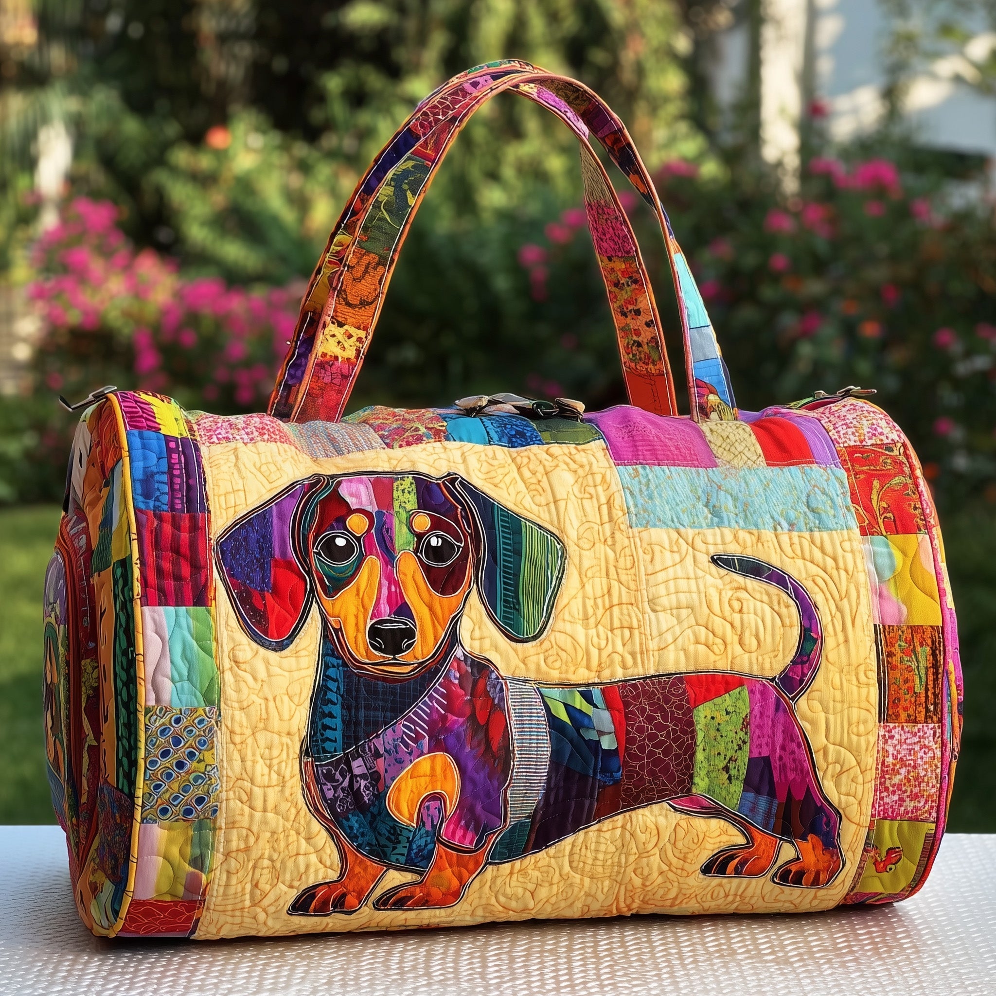 Dachshund Quilted Duffle Bag Trendy Duffel Bags Dachshund Products Merchandise