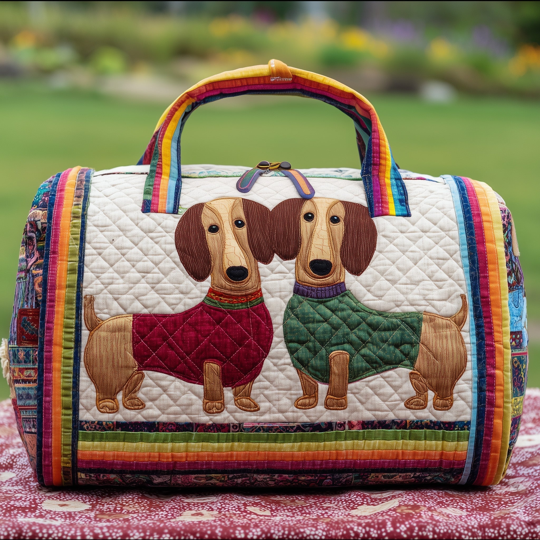 Dachshund Quilted Duffle Bag Weekend Duffle Great Mothers Day Gift