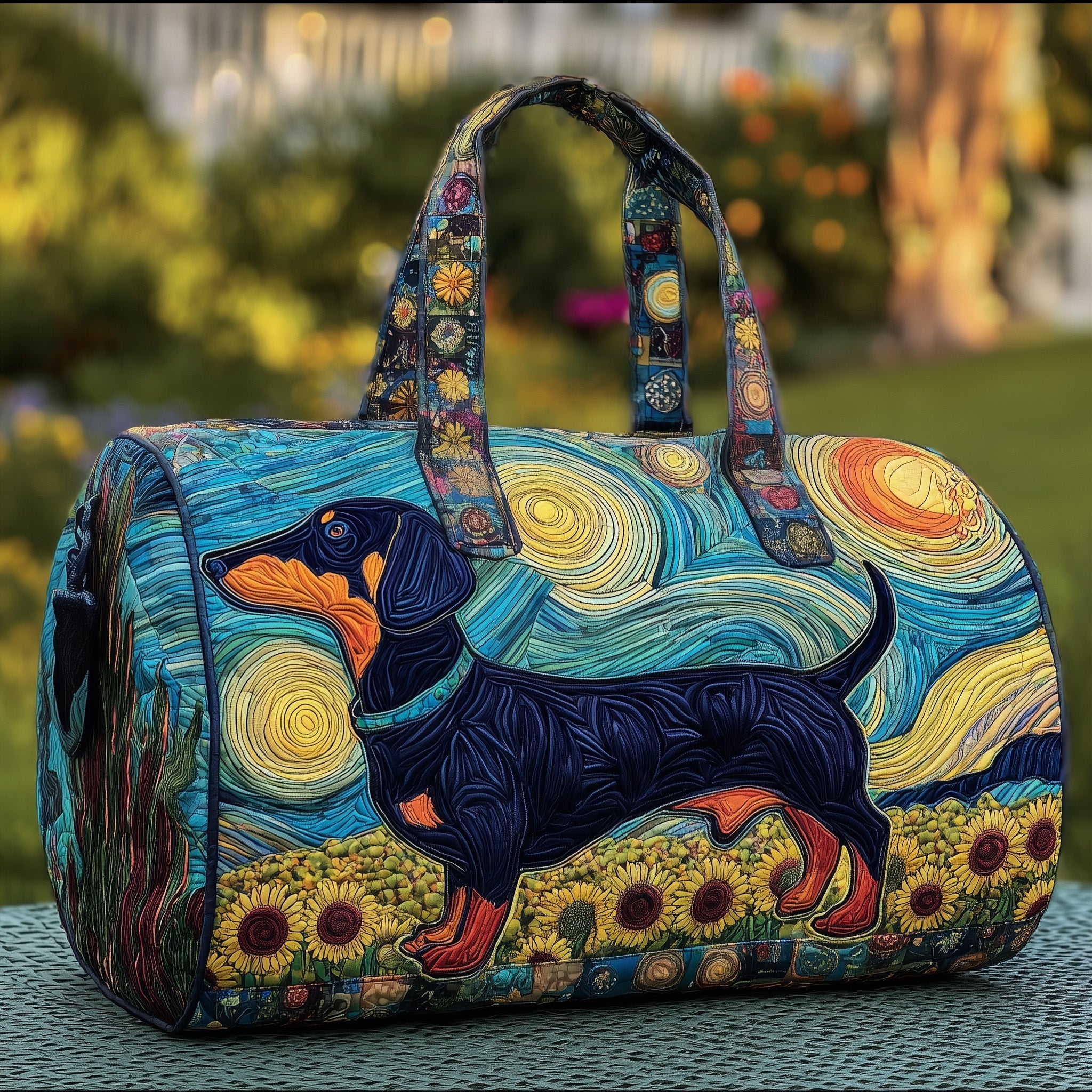 Dachshund Quilted Duffle Bag Women's Carry On Duffel Bag Mother's Day For Grandma