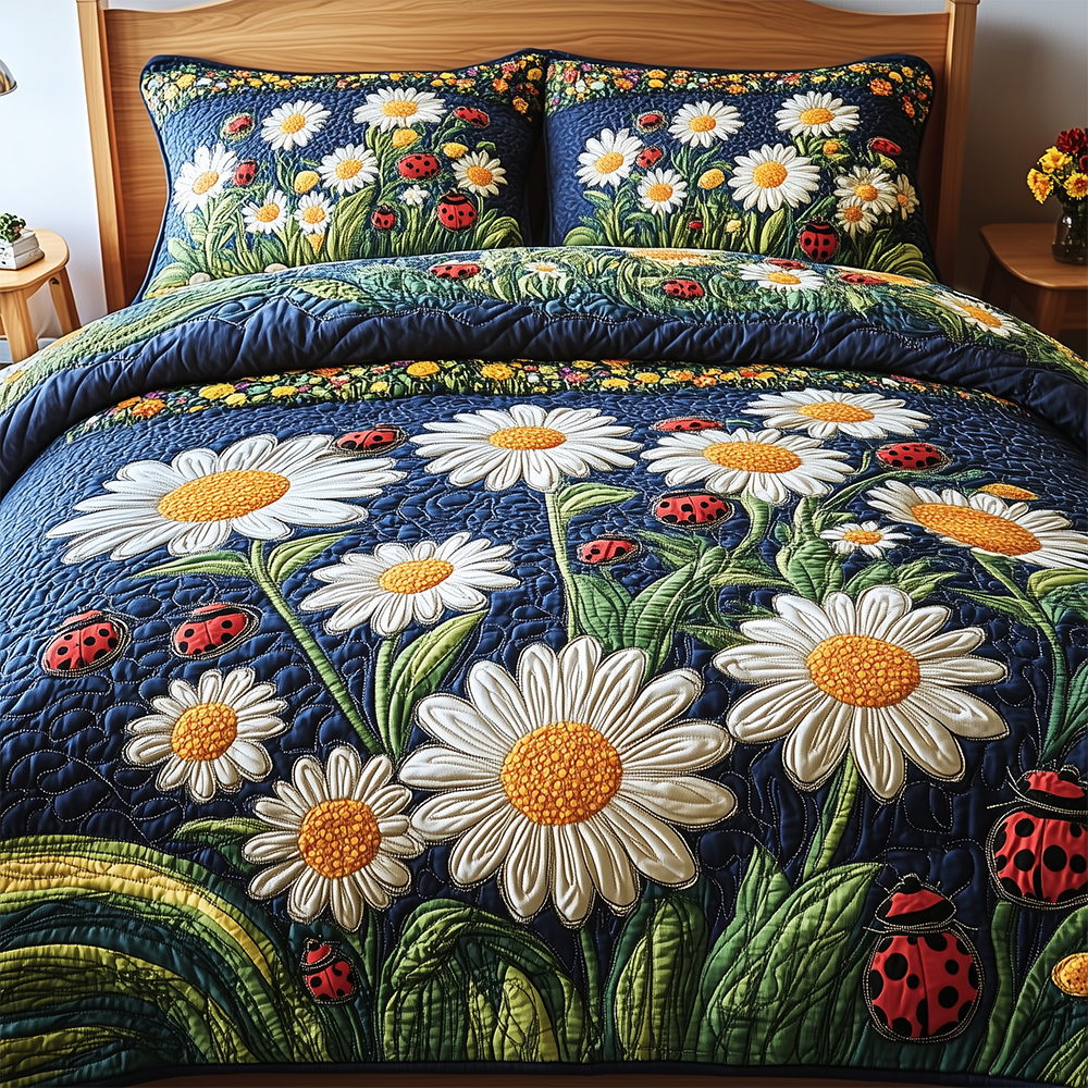 Daisy Garden Quilted Bedding Set Bed Comforter Sets Best Mom Ever Gifts