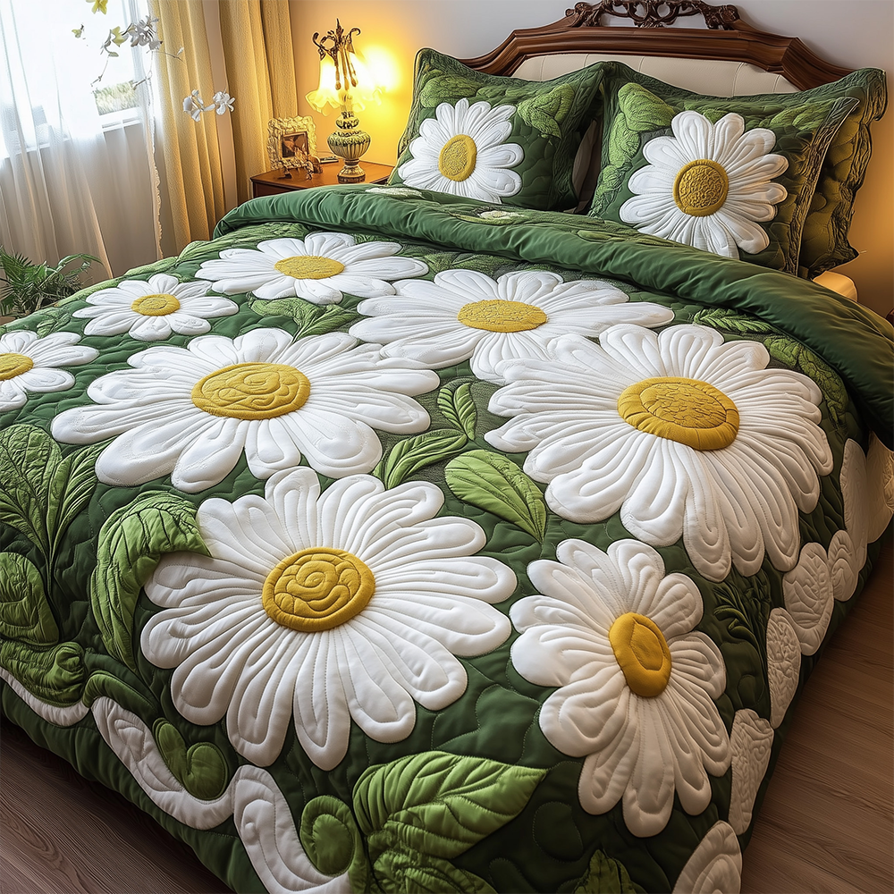 Daisy Garden Quilted Bedding Set Comforter Sets Mother's Day Gifts For Coworkers