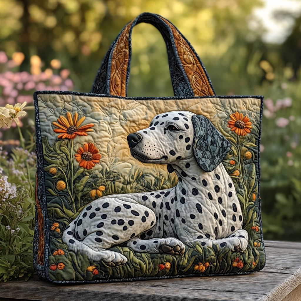 Dalmatian Bliss Quilted Tote Bag Trendy Tote Mothers Day Gift For My Daughter