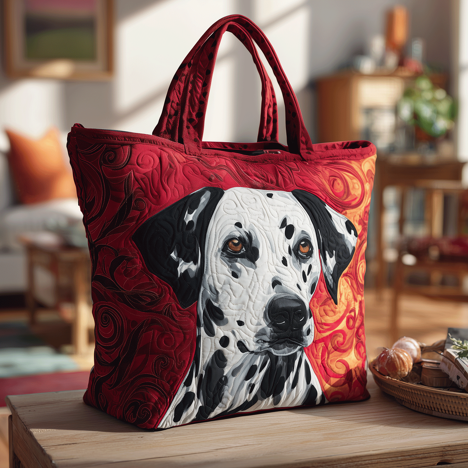 Dalmatian Delight Quilted Tote Bag Best Totes For Women Mother's Day Gifts For For Wife From Husband