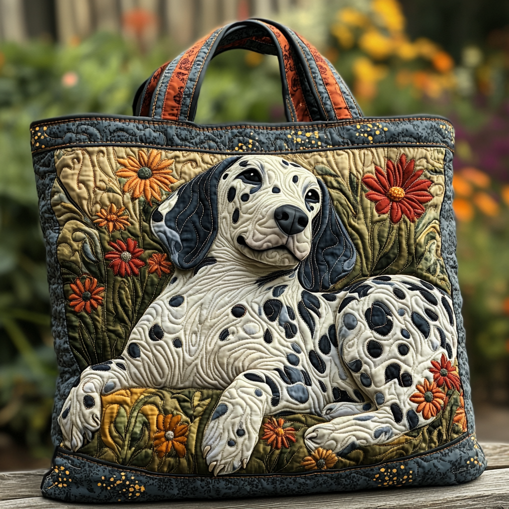 Dalmatian Glow Quilted Tote Bag Shoulder Bag Great Presents For Mom