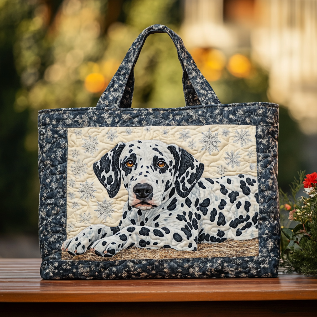 Dalmatian Spirit Quilted Tote Bag Best Tote Bag Best Gift For Mother On Mother's Day