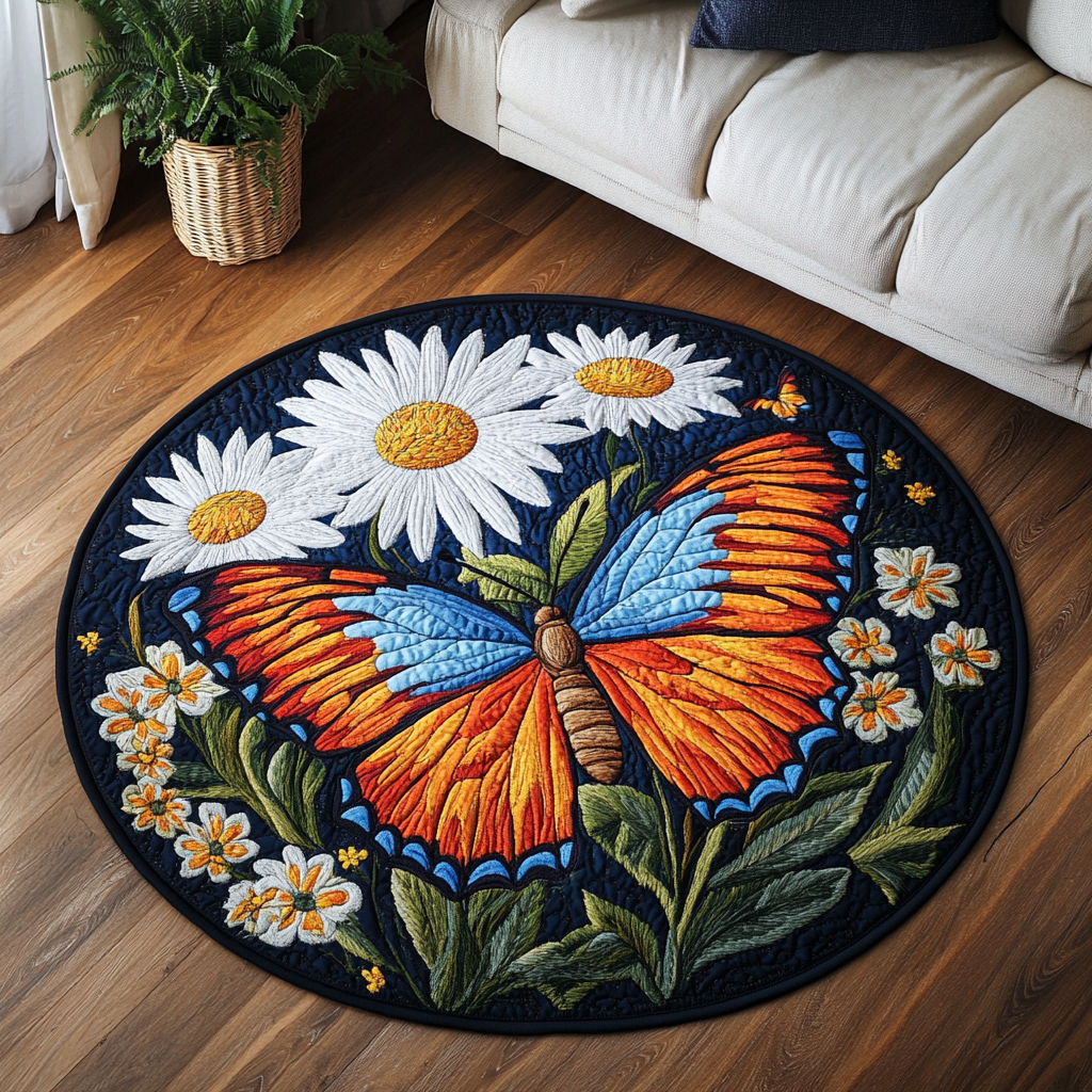 Dancing Breeze Quilted Round Mat Modern Living Room Cool Mothers Day Gifts