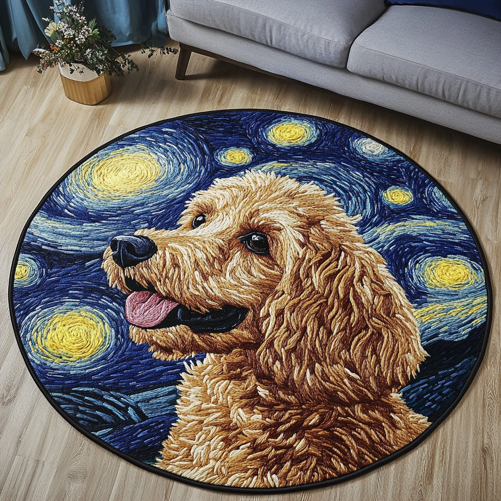 Dapper Pup Quilted Round Mat Lounge Room Decor Ideas Gift For Dog Lover