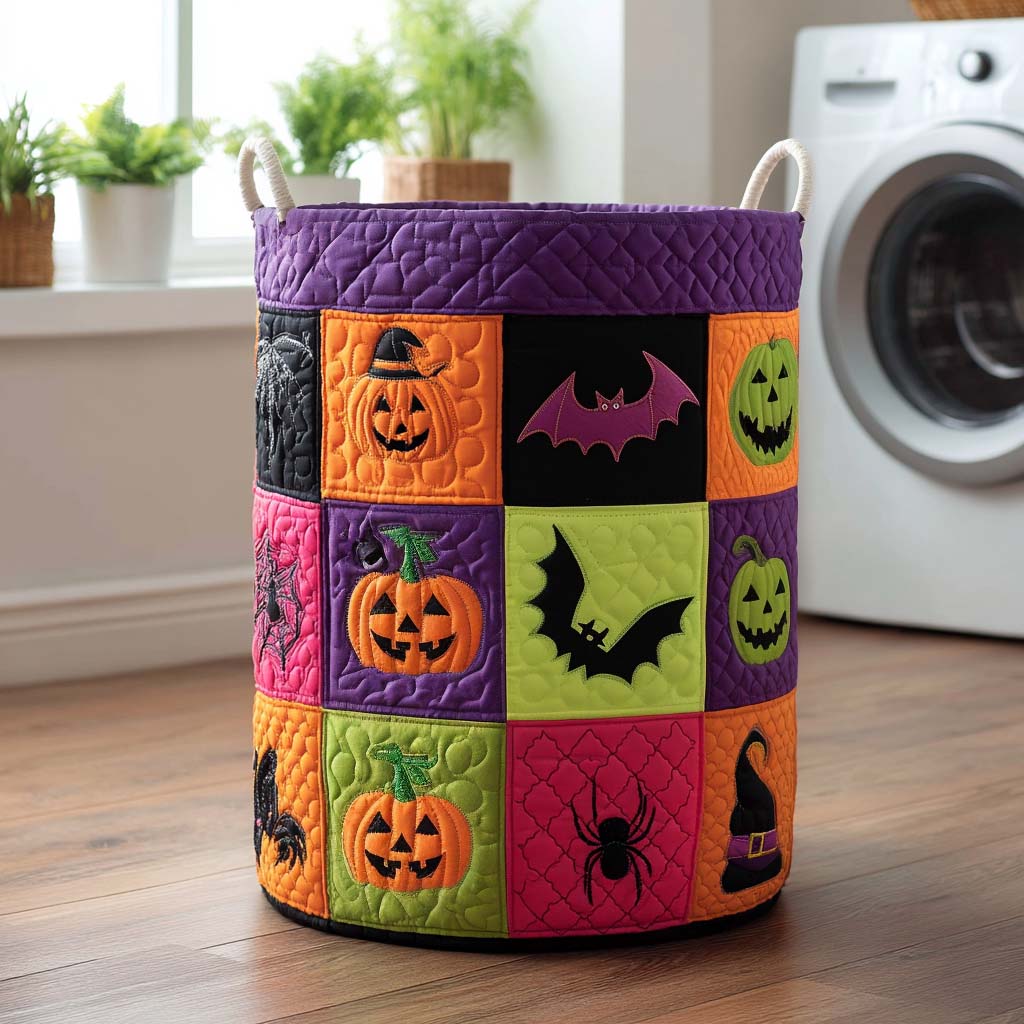 Dark Harvest Quilted Laundry Basket Unique Laundry Hamper Halloween Gifts For Teens
