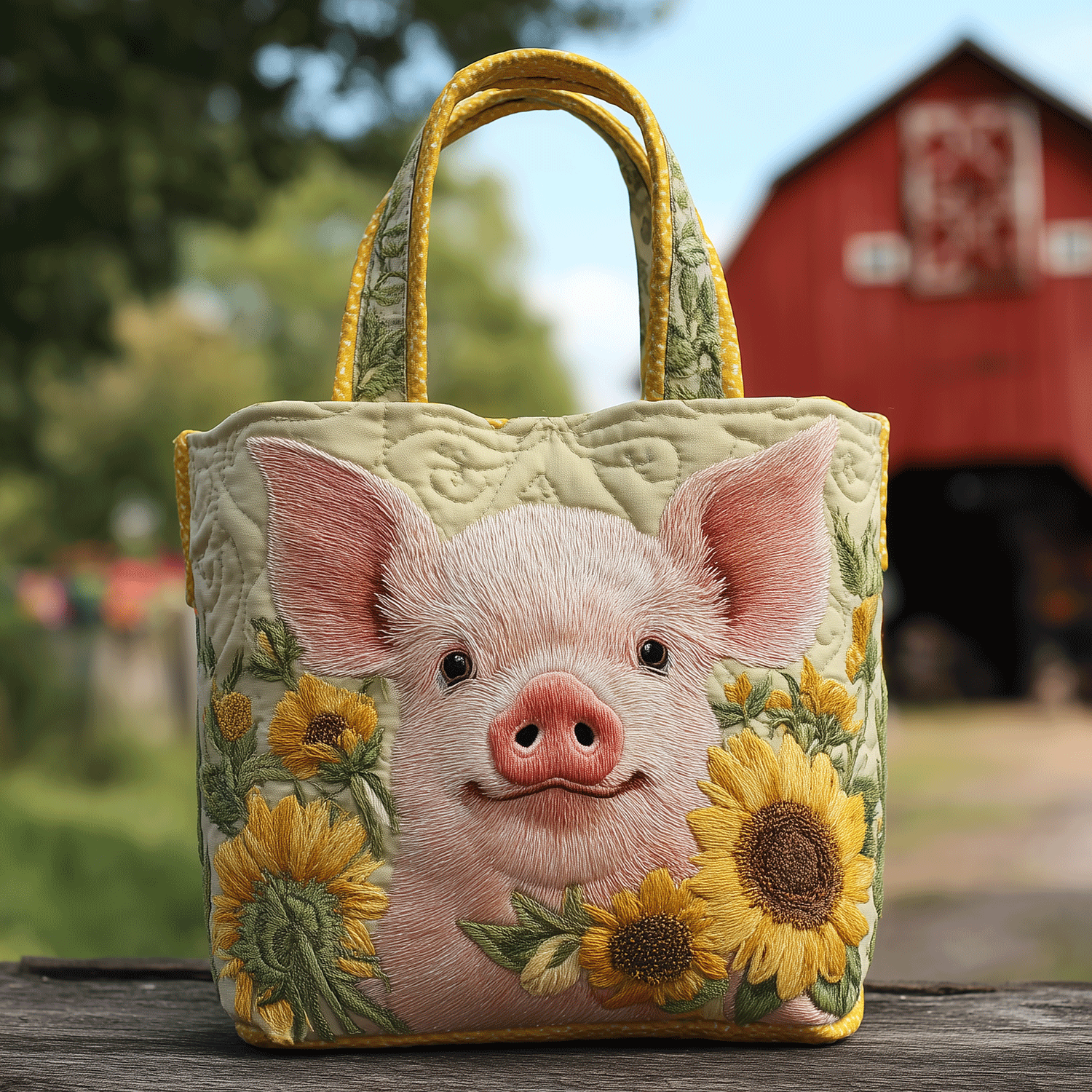 Darling Pig Quilted Tote Bag Great Tote Bags Gifts For My Mom
