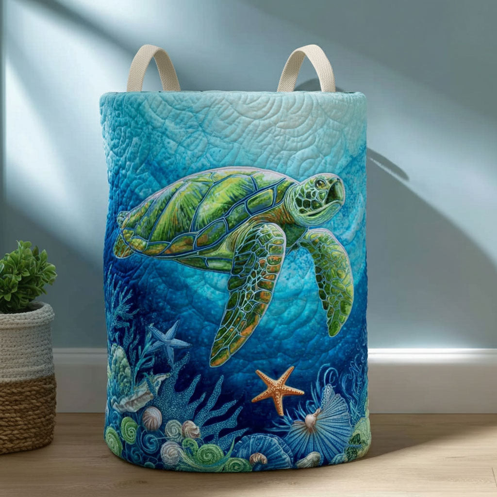 Deep Blue Voyager Quilted Laundry Basket Best Clothes Basket Creative Mother's Day Gifts