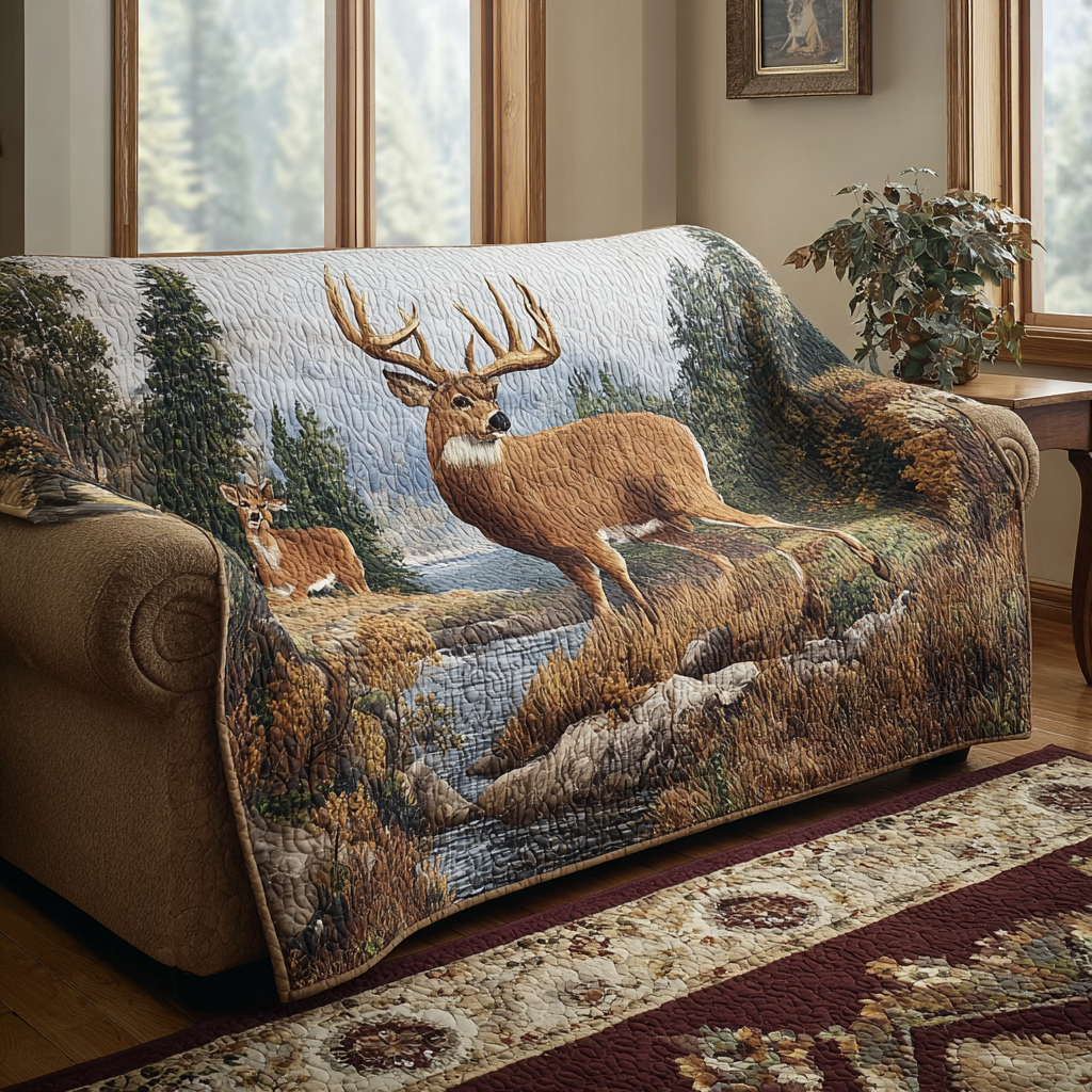 Deer Creek Quilted Sofa Cover Sofa Saver Covers Cool Gifts For Deer Hunters
