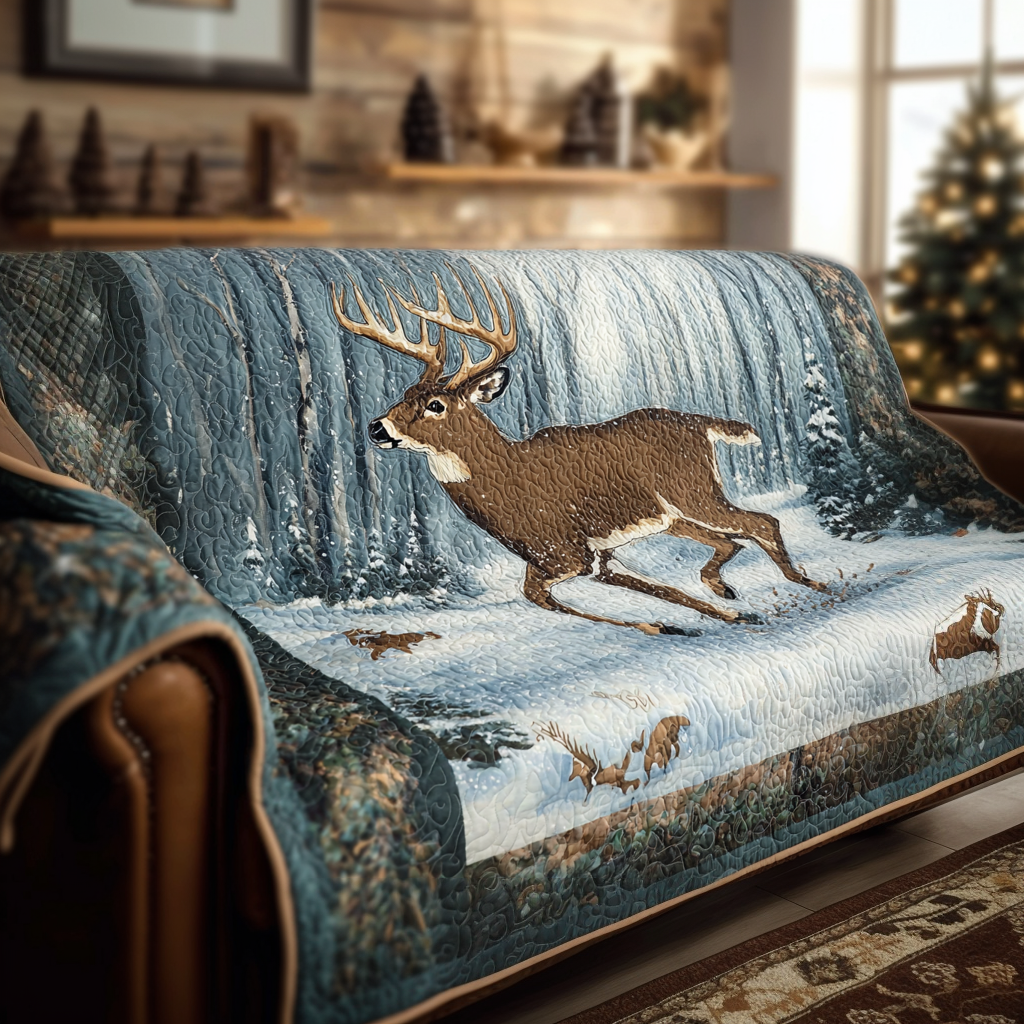 Deer Glory Quilted Sofa Cover Couch And Loveseat Covers Cool Gifts For Deer Hunters