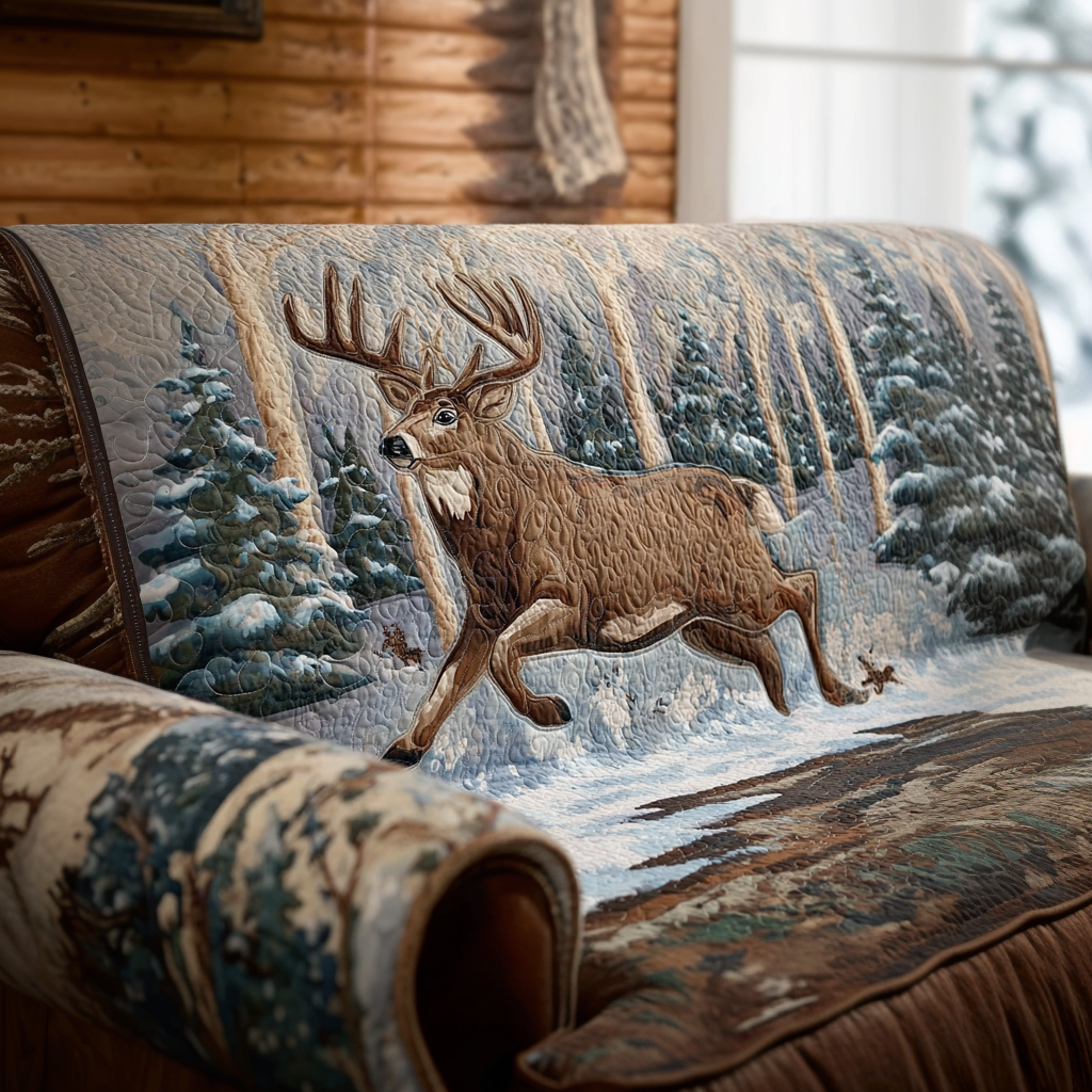 Deer Harmony Quilted Sofa Cover Sectional Couch Covers Good Gifts For Deer Hunters