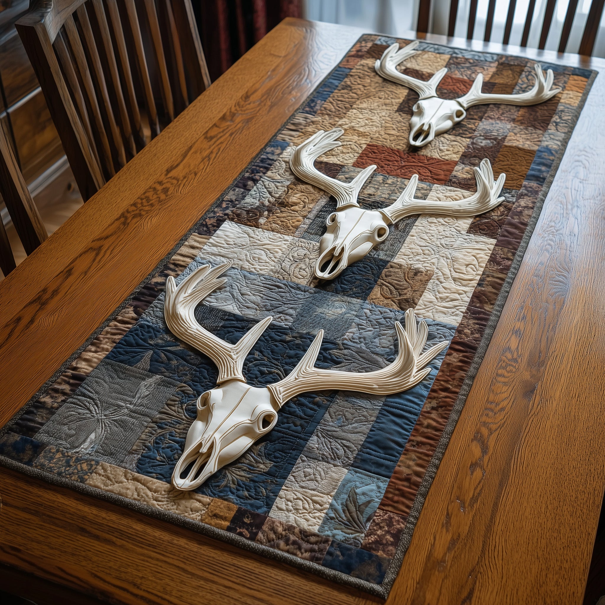 Deer Serenity Quilted Table Runner Table Runner Dining Table Christmas Gifts For A Deer Hunter