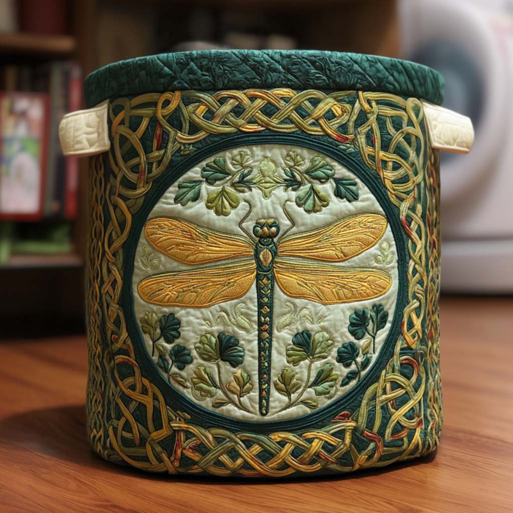 Delicate Flyer Quilted Laundry Basket Best Laundry Hamper Gift For Someone Who Loves Dragonflies