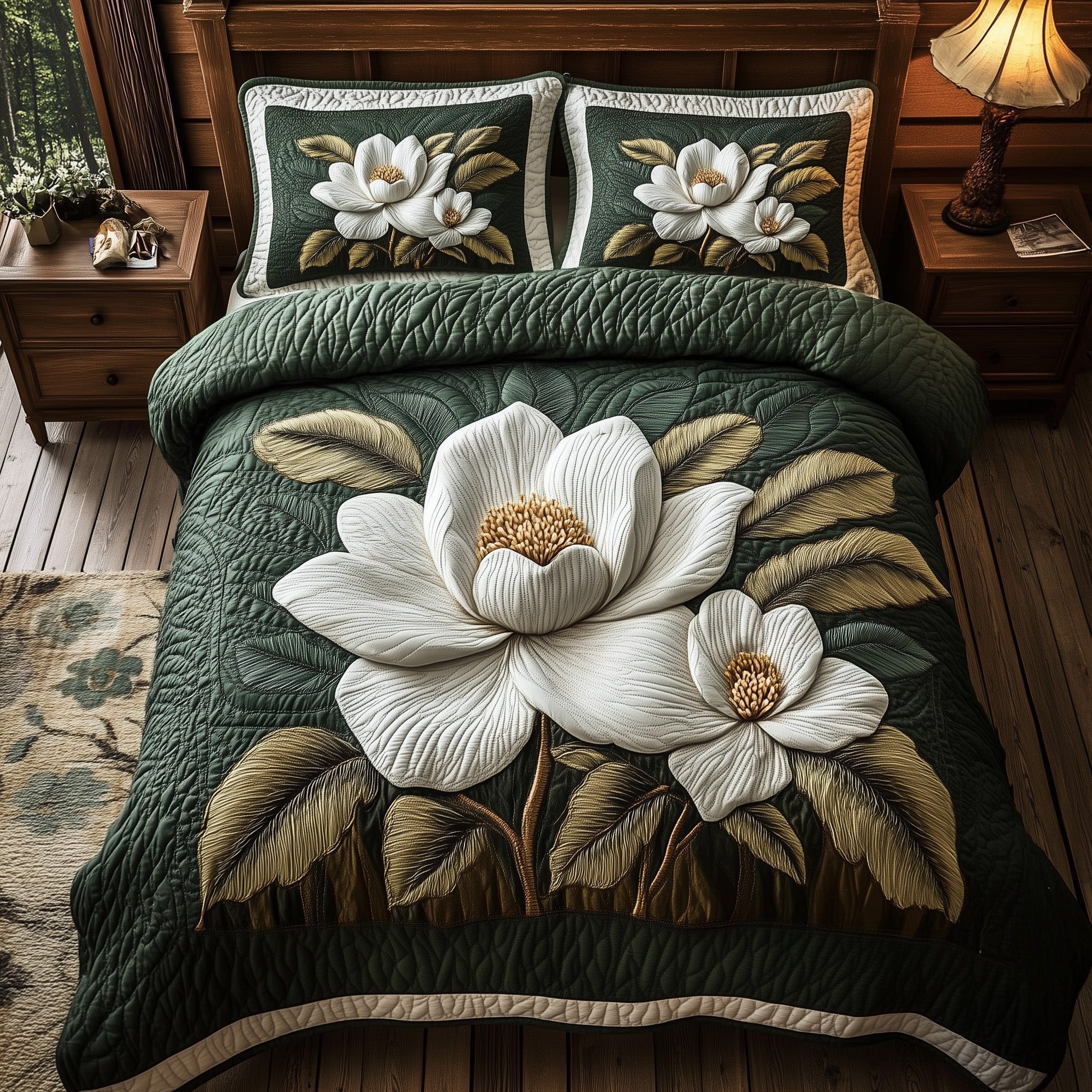 Delicate Magnolia Whisper Quilted Bedding Set Best Sheet Sets Gifts For Mum From Daughter