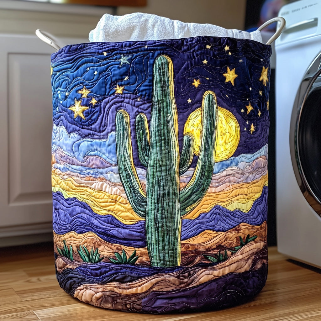 Desert Bloom Quilted Laundry Basket Best Dirty Clothes Hamper Useful Mother's Day Gifts