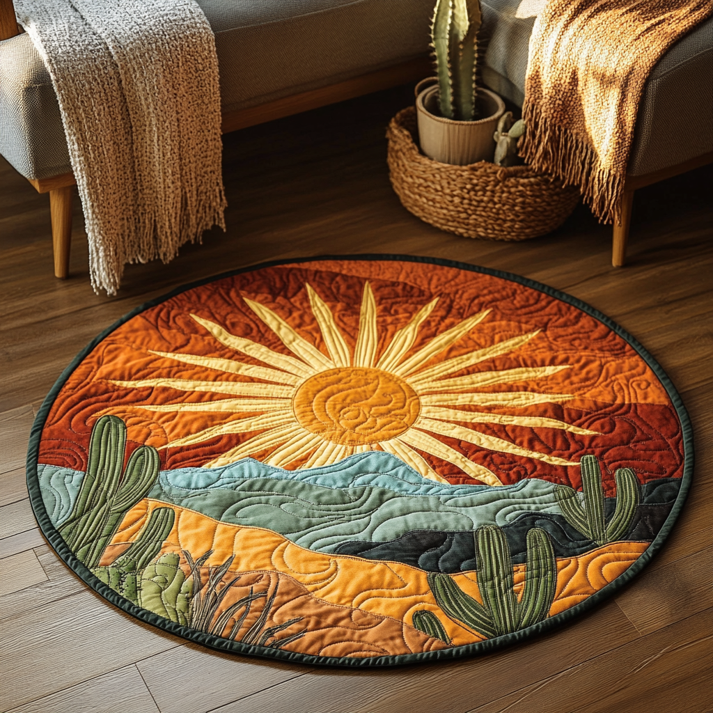 Desert Bloom Quilted Round Mat Home Decor Stores Western Christmas Gifts For Him