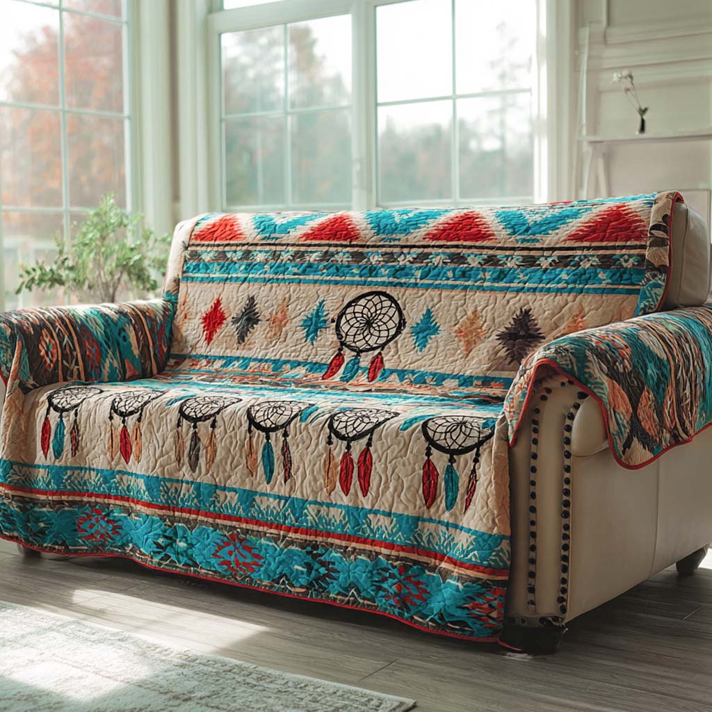 Desert Breeze Horizon Quilted Sofa Cover Best Slipcovers Native American Presents