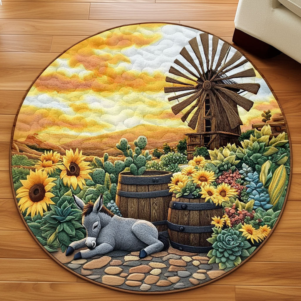 Desert Sunset Nap Quilted Round Mat Living Room Furniture Ideas Mummy Daughter Gifts