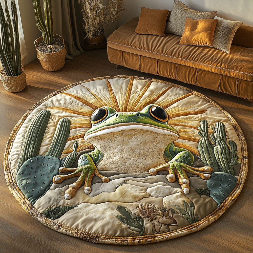 Desert Toad Quilted Round Mat Living Rooms Ideas Father Daughter Gifts