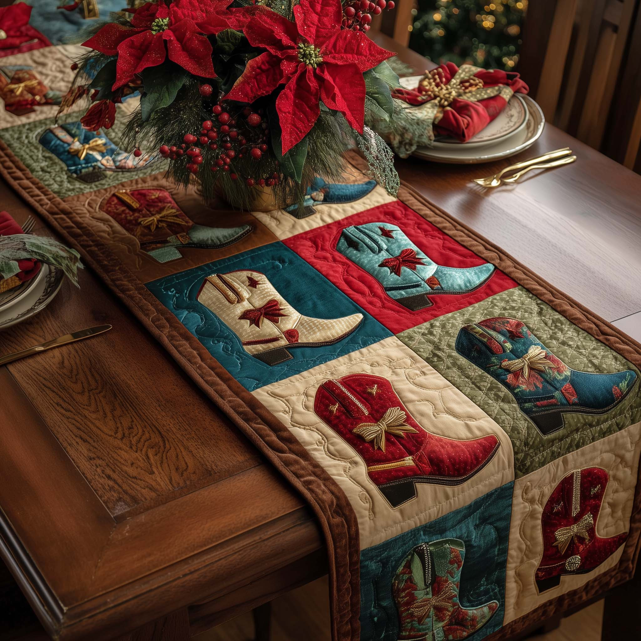 Desert Trails Quilted Table Runner Christmas Table Runner Decor Gifts To Give Mother In Law For Christmas