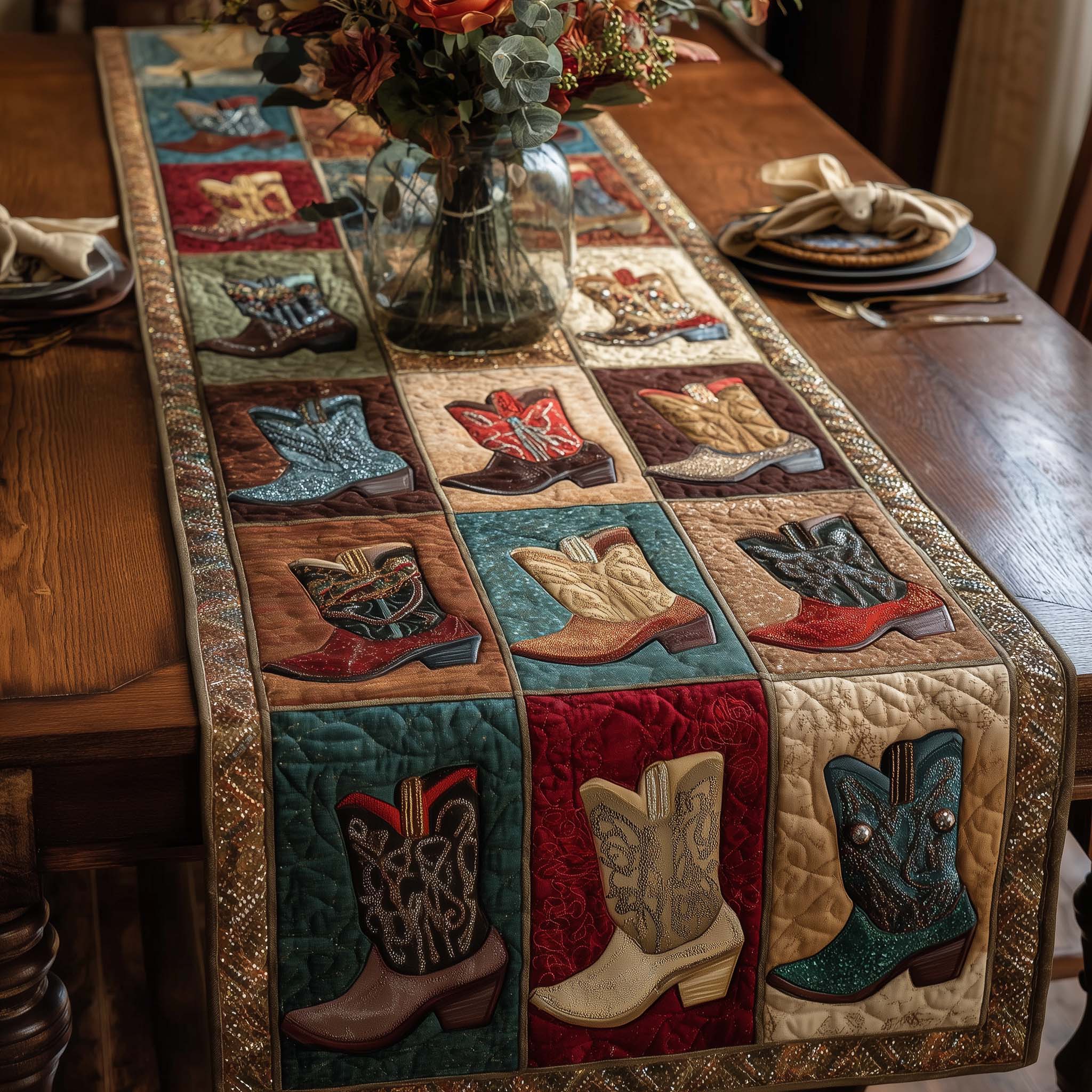 Desert Trails Quilted Table Runner Festive Table Runners Family To Family Christmas Gift Ideas