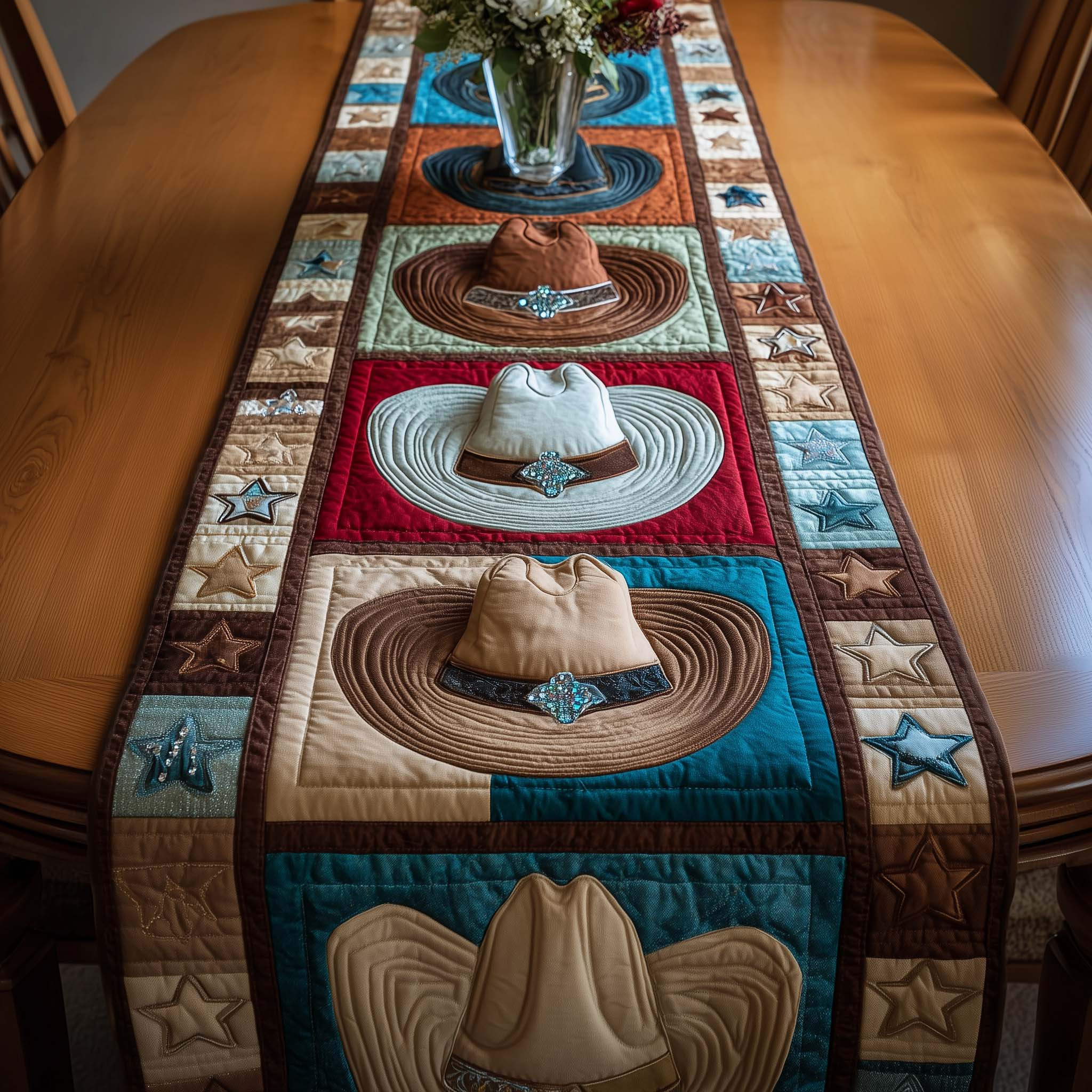 Desert Trails Quilted Table Runner Holiday Home Decor Present For Mother In Law Christmas