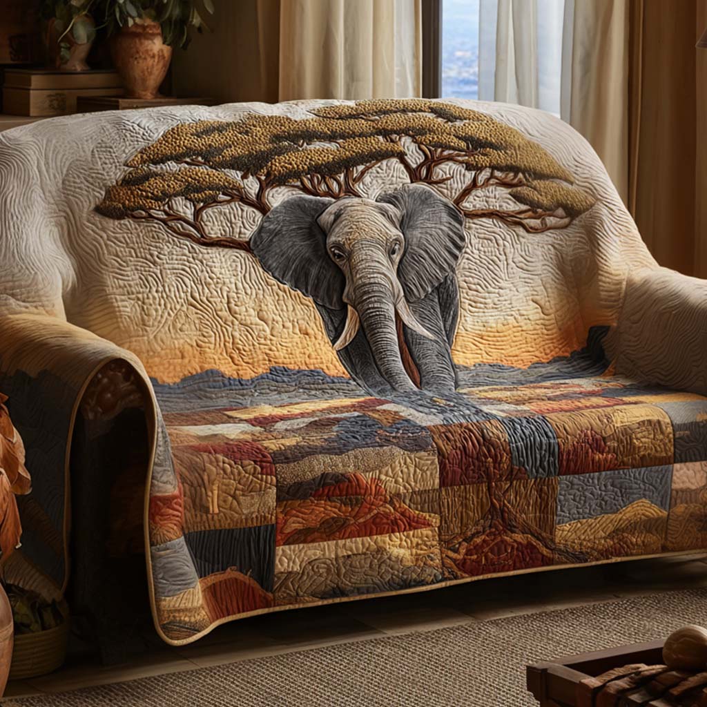 Desert Traveler Quilted Sofa Cover Cool Sofa Covers Cute Gift For Elephant Lovers