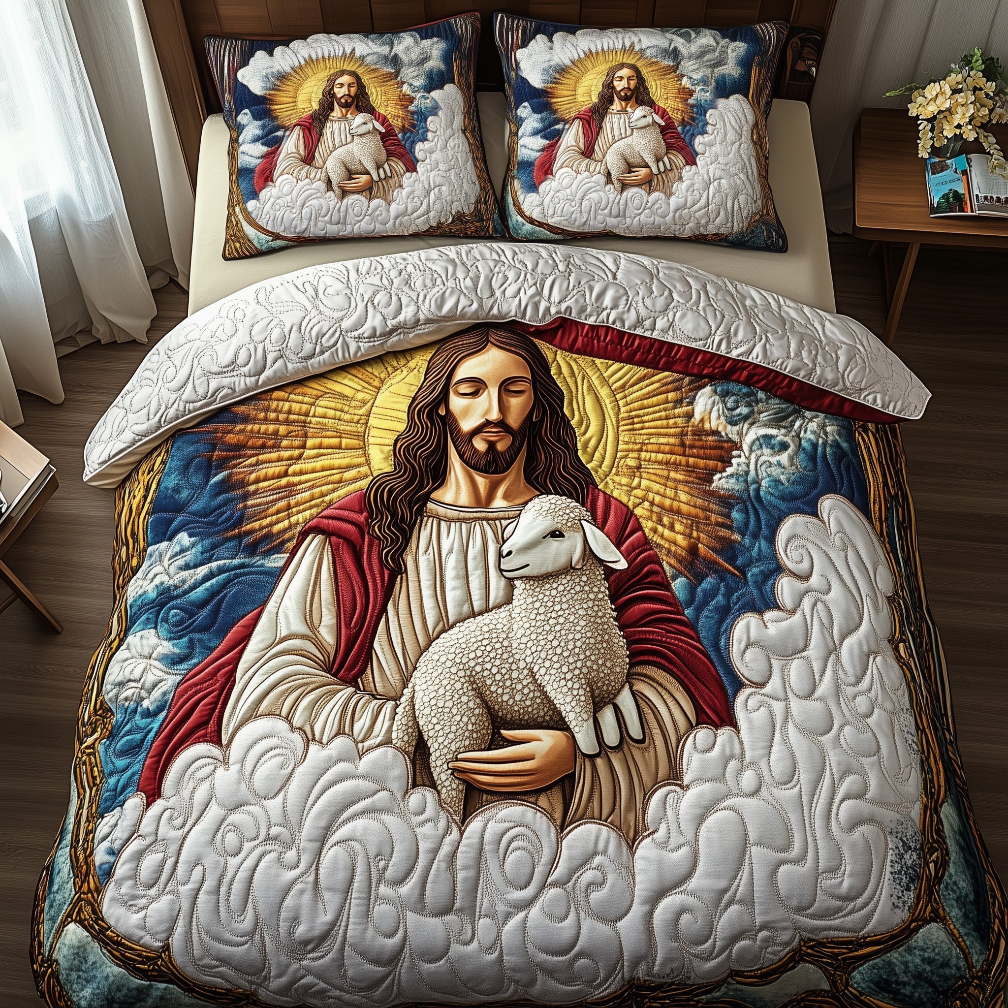 Divine Protection Quilted Bedding Set Nice Bedding Sets Christian Mother's Day Gifts