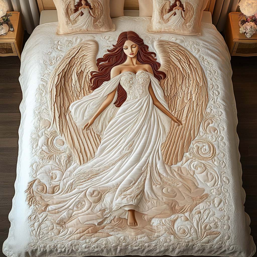 Divine Serenity Quilted Bedding Set Bed Room Decoration Special Birthday Gifts For Mom