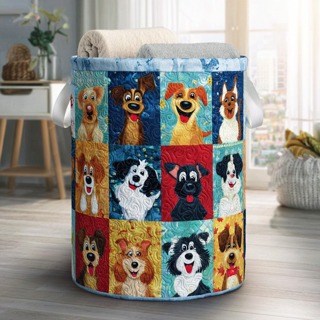 Dog Squad Quilted Laundry Basket Coolest Laundry Baskets Gift For Dog Lovers Owners