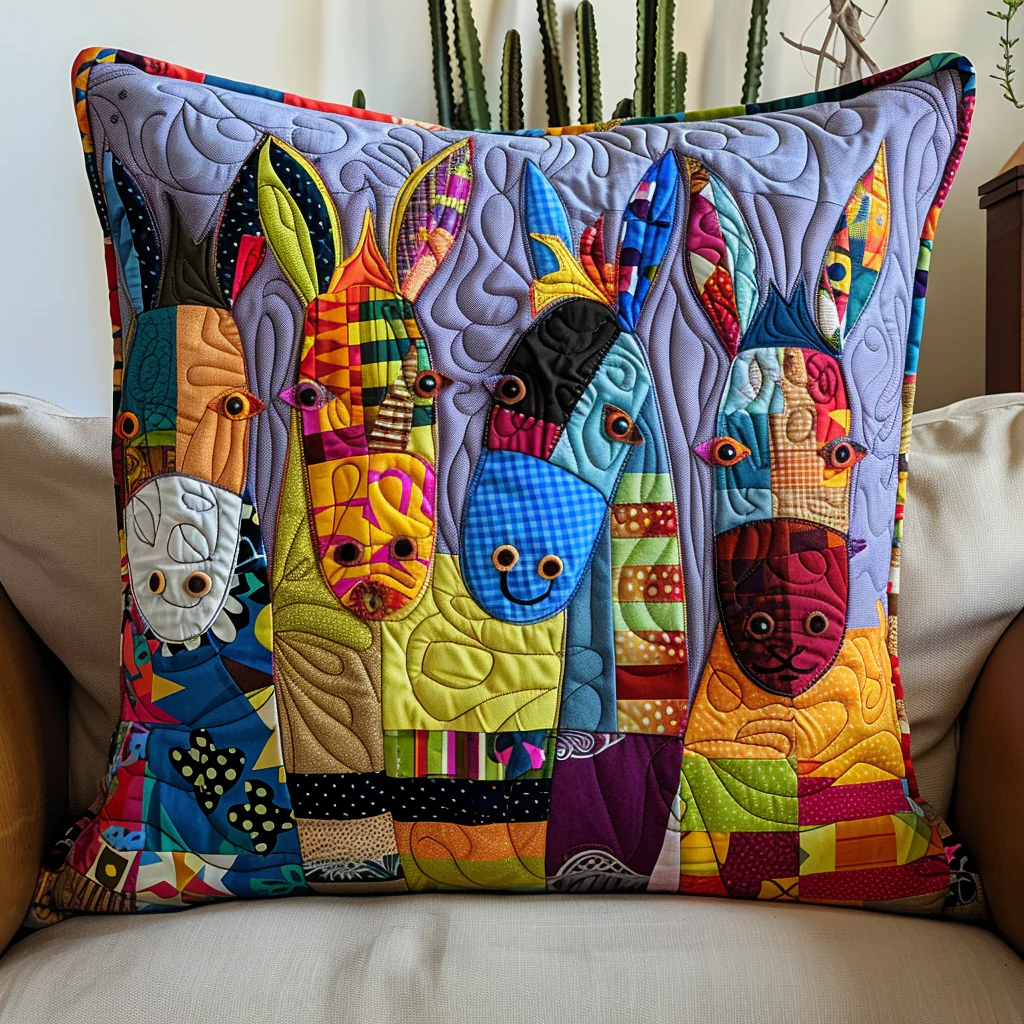 Donkey Charm Quilted Pillow Case Pillow Protector Covers Gifts For Men
