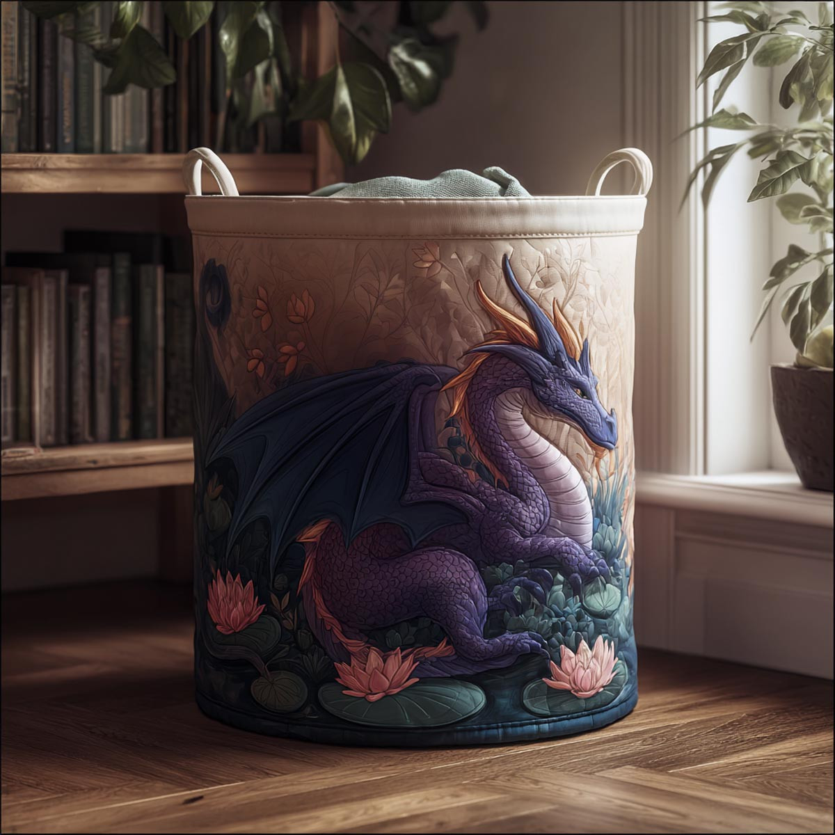 Dragon Ember Quilted Laundry Basket Bedroom Laundry Decor Best Gift For Dad