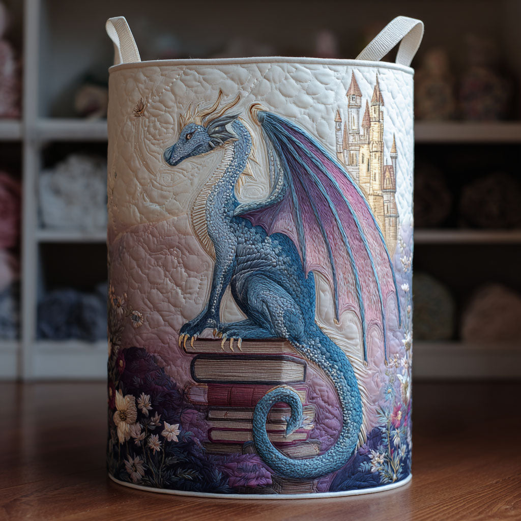 Dragon Haven Quilted Laundry Basket Hamper Basket Unusual Dragon Gifts