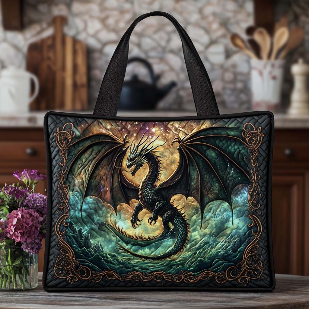 Dragon Heartbeat Quilted Tote Bag Trendy Bags For Women Ideas For Moms Birthday