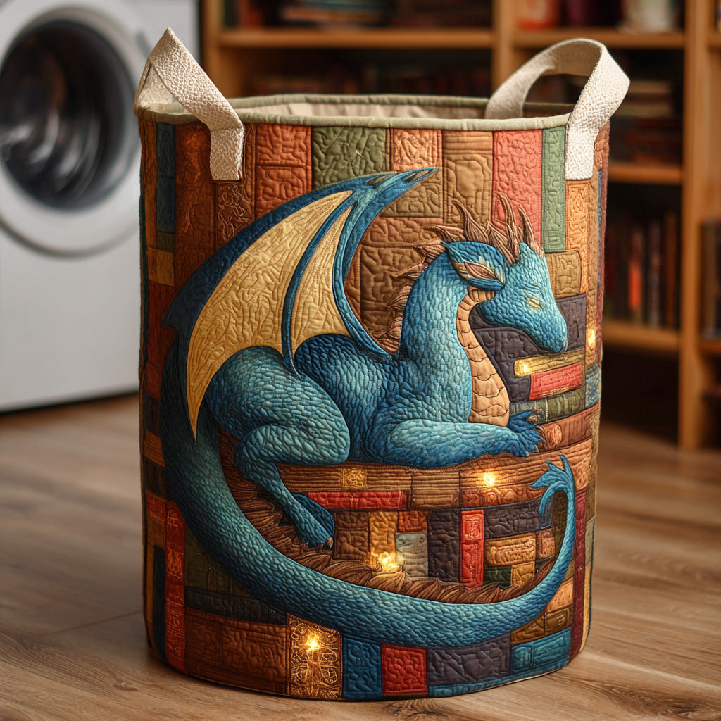 Dragon Ink Legend Quilted Laundry Basket Home Decor Styles Mother's Day For Grandma