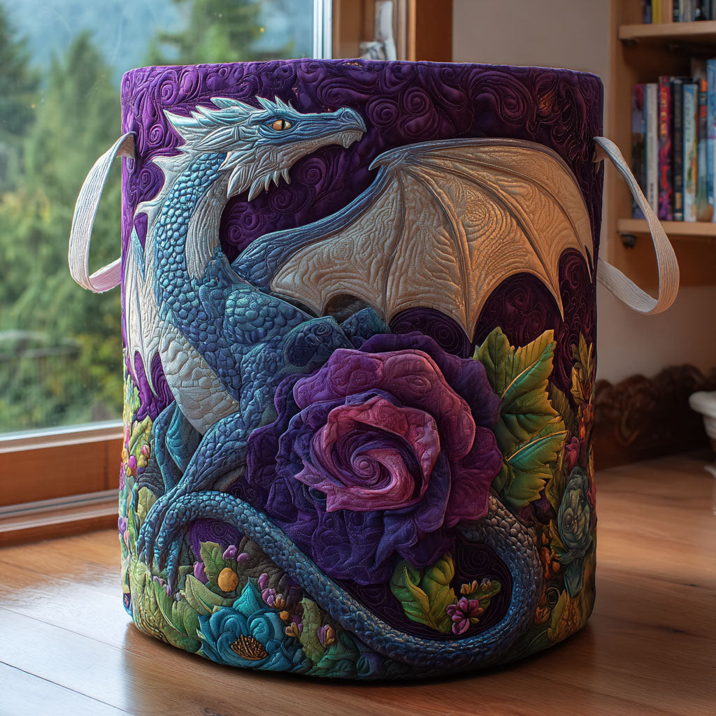 Dragon Keeper Quilted Laundry Basket Cute Laundry Basket Fabric Gift Housewarming