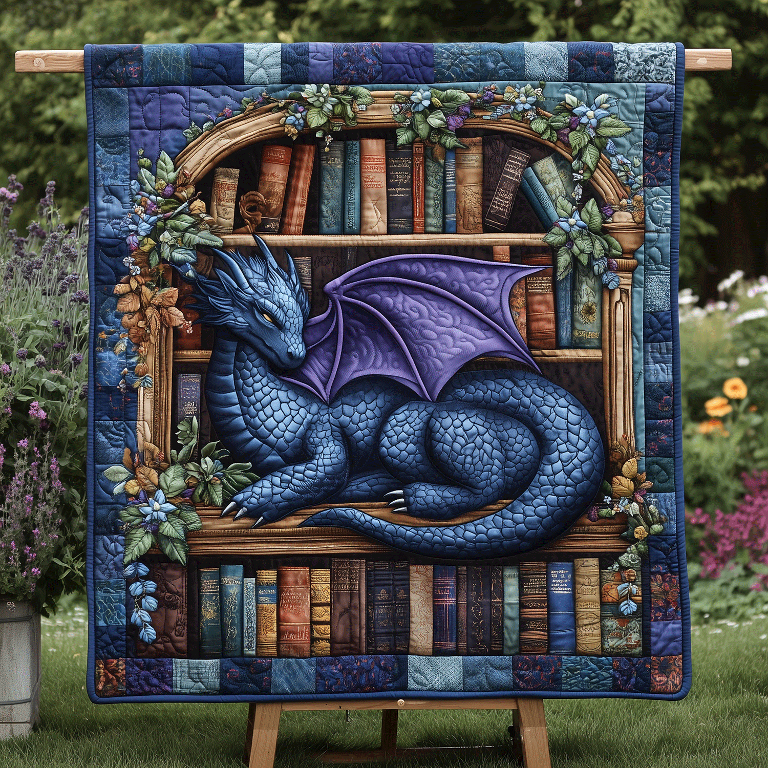 Dragon Magical Reading Quilted Blanket Bed Decor Ideas Best Unique Book Gifts
