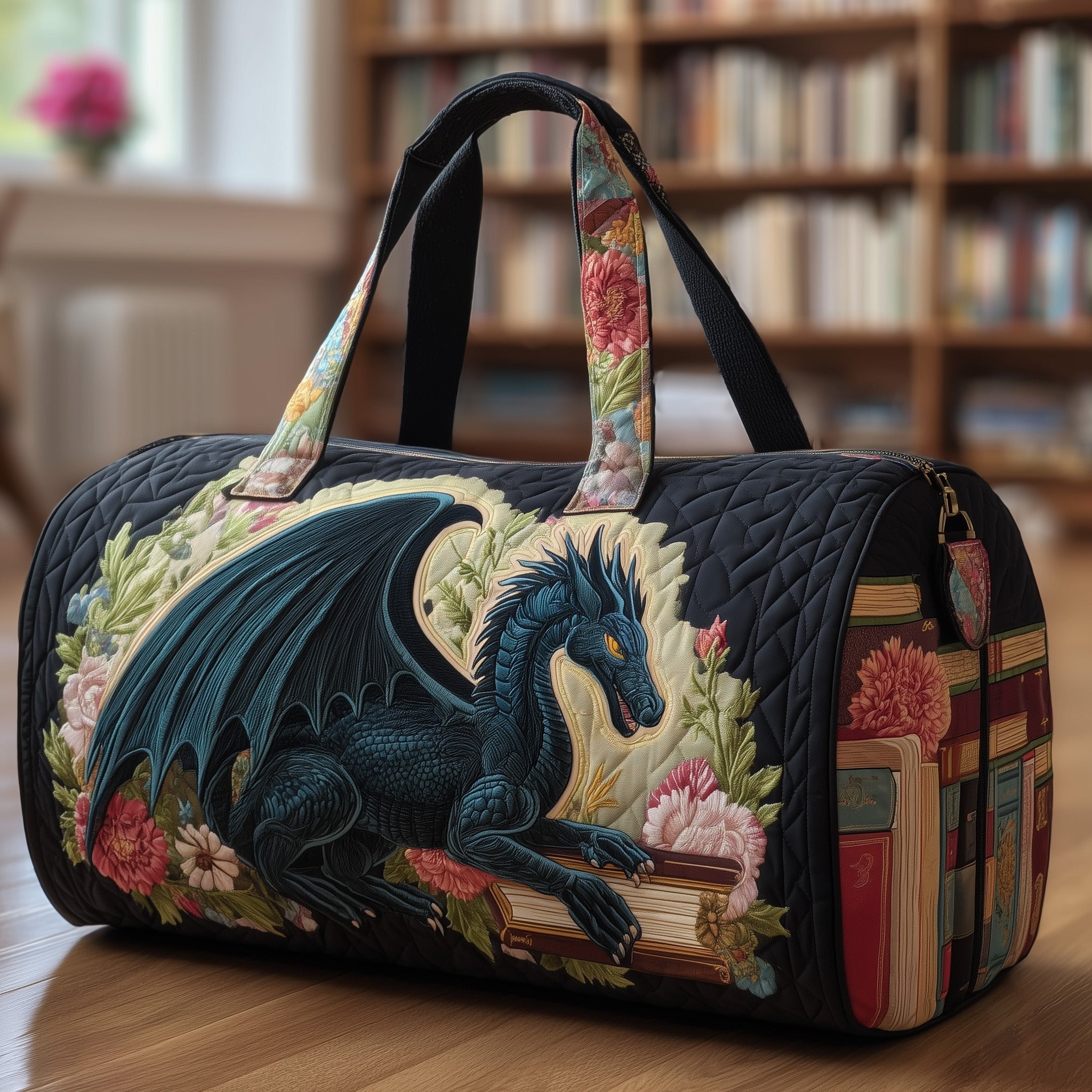 Dragon Quilted Duffle Bag Women's Weekender Duffel Bag Gift Items For Mother