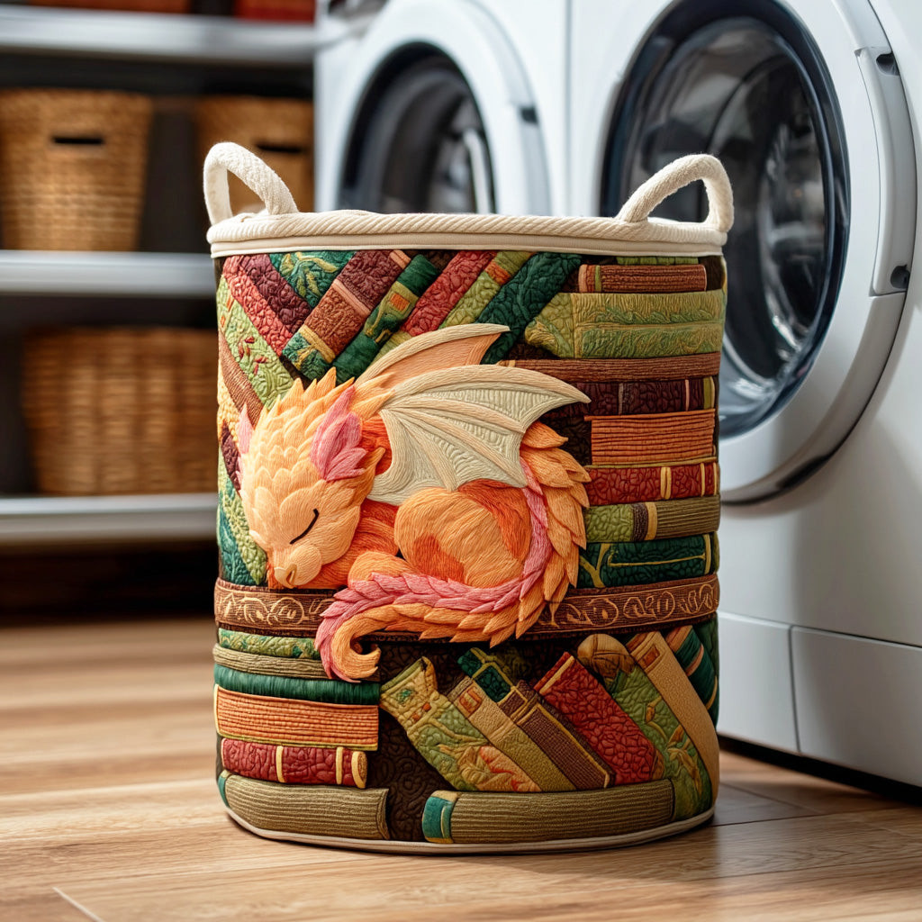 Dragon Story Flame Quilted Laundry Basket Home Decor Best Last Minute Mother's Day Gifts