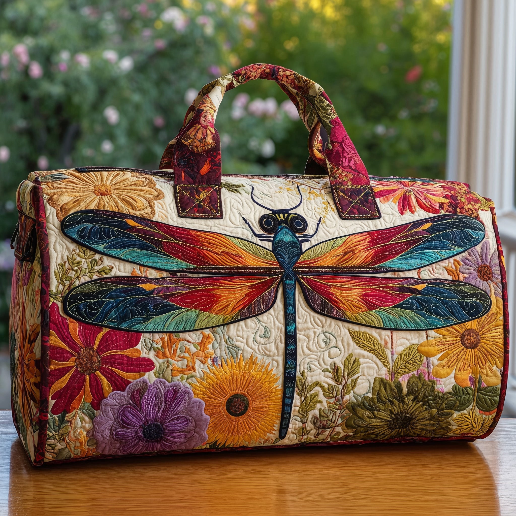 Dragonfly Adventure Quilted Duffle Bag Duffle Bag Travel Good Mothers Day Ideas