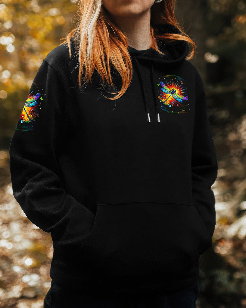 Dragonfly Be You The World Will Adjust Hoodie Colorful Dragonfly Psychedelic Art Merch For Her