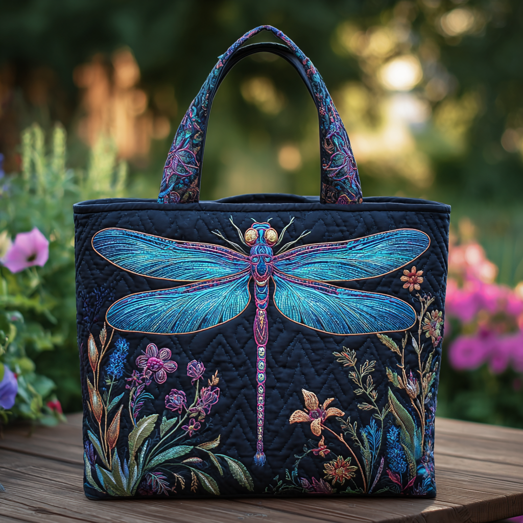 Dragonfly Dance Quilted Tote Bag Best Tote Bags For Women Cute Mothers Day Gifts